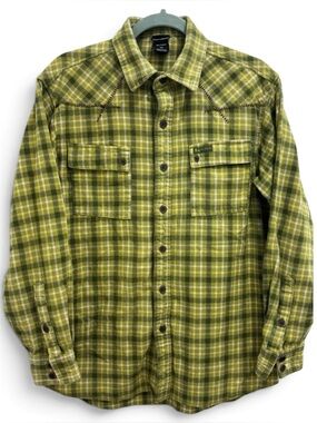 Bonded Mens Green Plaid High Performance Outerwear Cotton Flannel Hunting